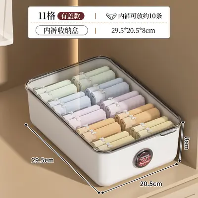 Unterwäsche-Aufbewahrungsbox, transparent, geteilt, mit Aromatherapie - 10