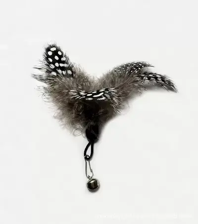 Long Handle Feather Cat Teaser Wand, Durable - 11