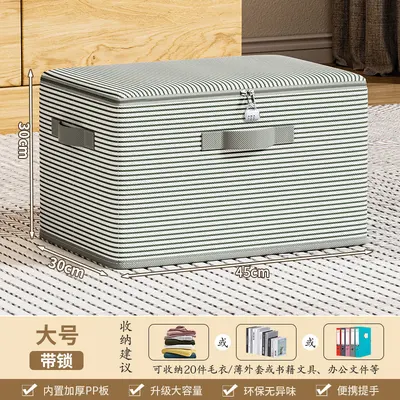 Clothing storage box foldable large capacity with lid - 11