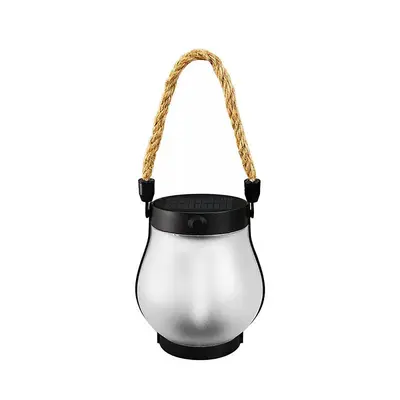 Outdoor Solar Lantern with Simulated Flickering Flame, Hanging Garden Light, USB Rechargea - 7