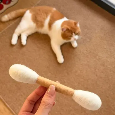 Wool Felt Cat Chew Toy Stick, Large - 4