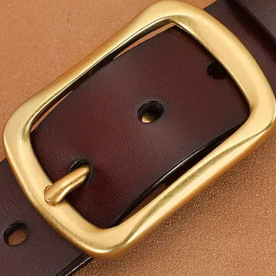 New Leather Belt Men's Belt Genuine Cowhide Belt Comfortable Versatile Men's Pin Buckle Belt Manufacturer Wholesale