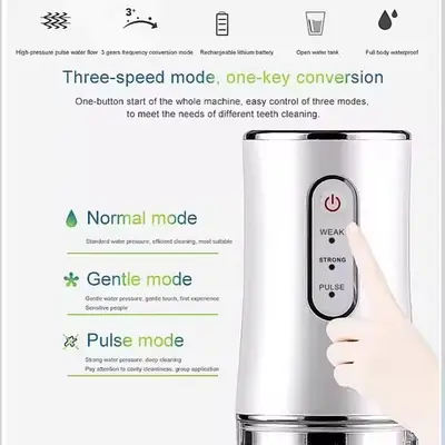 Portable electric oral irrigator, tartar remover
