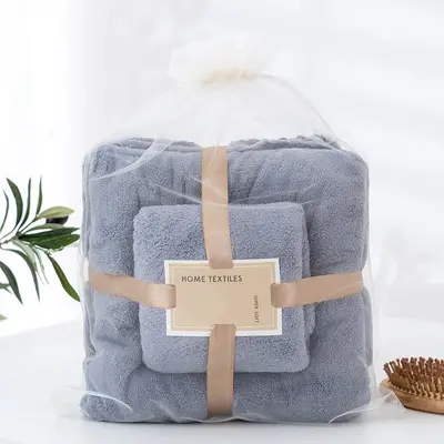 Mercan velvet towel mother-child set, more absorbent than pure cotton bath towel, two-piece set, soft and skin-friendly bath towel. - 13
