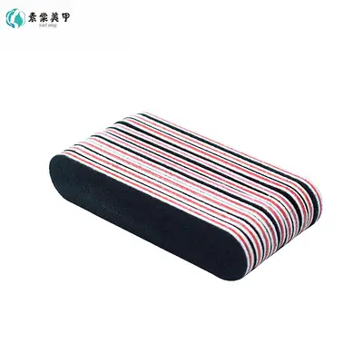 Short Black Double-Sided Nail File, Manicure Emery Board