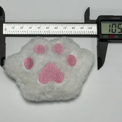 Cat Paw Colorful Plush Doll Cartoon DIY Stuffed Toy Keychain Accessory Filling Material Decoration Shoe and Hat Trim