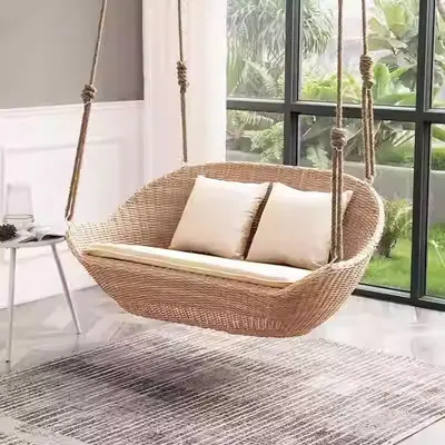Ev İçi Asılı Sallanan Sandalye, Balkon Rattan Hamak Koltuğu - 10