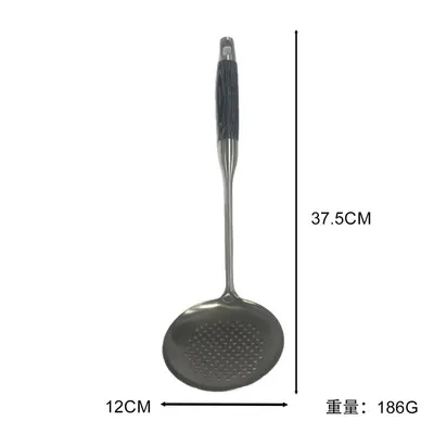 Paslanmaz çelik spatula ve kepçe seti, abanoz saplı, mutfak gereçleri - 9