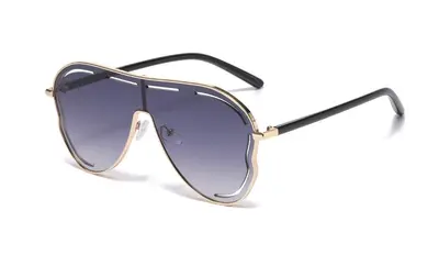 2025 Large Irregular-Shaped One-Piece Lens Sunglasses for Men - 7