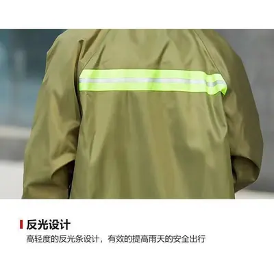 Long Waterproof Raincoat, Full Body, Thickened Canvas