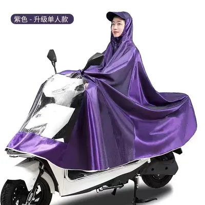Yağmurluk elektrikli araç panço büyütülmüş ve kalınlaştırılmış motosiklet çift tek erkek ve kadın bisiklet yağmur geçirmez tam vücut ayakları kaplayan - 9