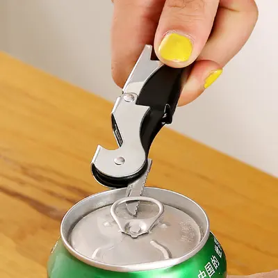 Multifunctional Stainless Steel Wine Opener, Portable Seahorse Corkscrew