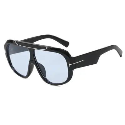 Large T-Frame Aviator Sunglasses, Unisex Fashion Style - 8