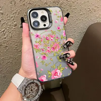 iPhone 16 Hülle in Silberfarbe, doppelschichtige Hartschale