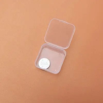 Kare PP plastik kutu küçük mücevher kutusu 5 cm yapışık çevirme kulak tıkacı kutusu saklama kutusu parçaları ambalaj kutusu - 4