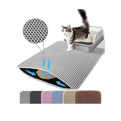 跨境代发猫砂垫 双层可折叠猫砂盆防外溅收集垫猫砂控砂猫砂垫子