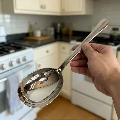 Paslanmaz Çelik Büyük Kaz Yumurtası Kepçe, Servis Çorba Kaşığı