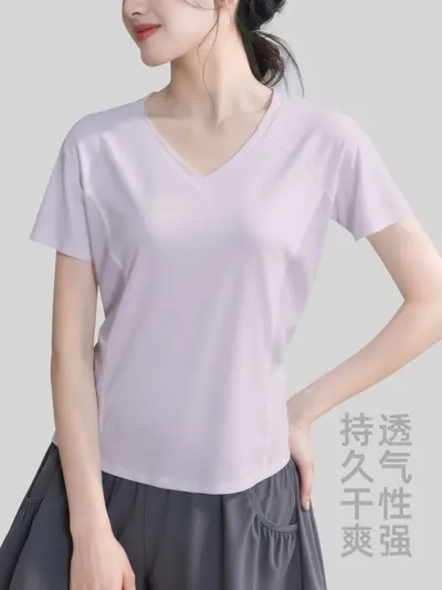 Kadın Arkası File Detaylı Fitness Kısa Kollu Koşu Yoga T-Shirt