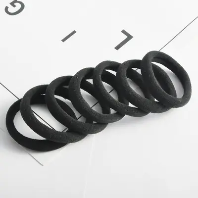 Nahtlose schwarze Haargummis aus Nylon - 1