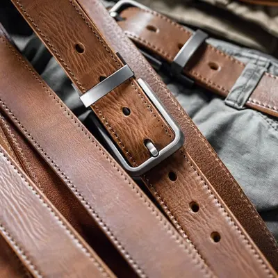 El Yapımı Üst Katman Sığır Derisi Kemer Vintage Bitki İşlemi Saf Sığır Derisi Iğne Toka Erkek İş Pantolonu Antikleştirilmiş Gerçek Deri Pantolon Kemeri - 4