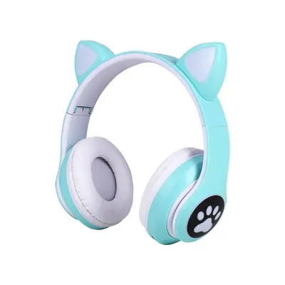 Cross-border On-Ear Bluetooth Headphones STN-28 Cat Ear Heavy Bass Flashing Wireless Sports Card Headphones - 9