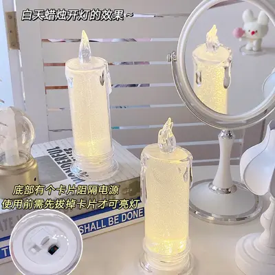 LED yapay mum lamba yaratıcı gece lambası yatak odası başucu lambası atmosfer lambası yaratıcı hediye masaüstü dekorasyon süsleri