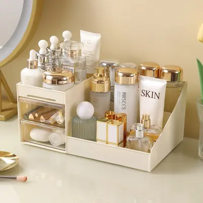 Glas-Kosmetik-Aufbewahrungsbox, staubdicht, europäischer Stil - 8