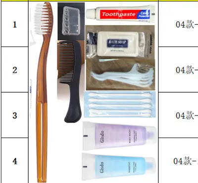 Reise-Set Einweg-Hygieneprodukte Hotel-Gästeausstattung Zahnbürste Zahnpasta Kamm Seife Zahnseide Kombinationsset - 9