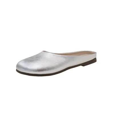 Plus Size Closed-Toe Mule Slippers for Women, Flat Sole - 8