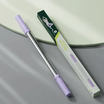 韩国加长瑜伽按摩棒冰敷肌肉滚轮筋膜放松健身背部腿部辅助拉伸器 - 12
