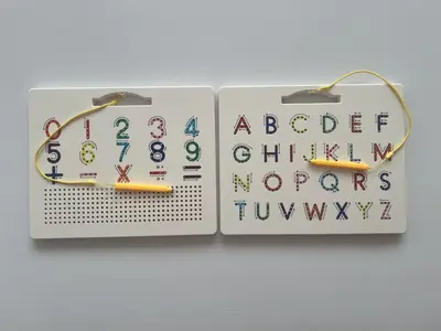 Magnetic Uppercase Letter Board with Steel Ball Drawing Board for Children - 7
