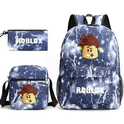 Roblox Themed Student Backpack with 3-Piece Pencil Case Set - 12