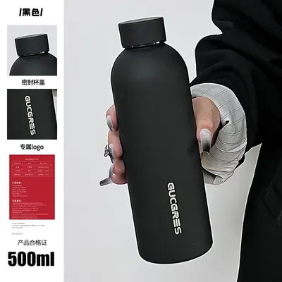 GUCGRES 304 paslanmaz çelik termos kupa, 1 L büyük kapasiteli spor şişesi - 8