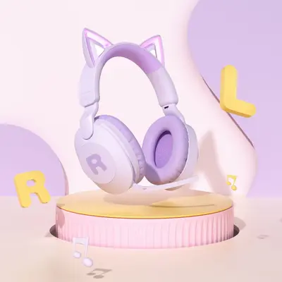 Grenzüberschreitender beliebter Katzenohren Over-Ear Bluetooth kabelloses Kopfhörer, hohe Qualität, niedlich und lange Akkulaufzeit - 8