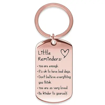 Little Reminders Stainless Steel Motivational Keychain for Men and Women - 9