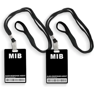 MIB Black ID Card, PVC, Cosplay Costume Accessory - 6
