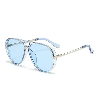 Retro Double-Bridge Large Frame Toad Sunglasses for Cycling - 11