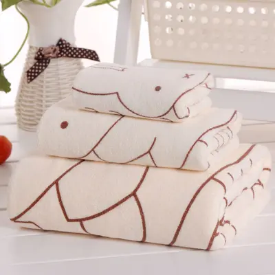 Baskılı banyo havlusu seti, 3 parça, yetişkin unisex - 9