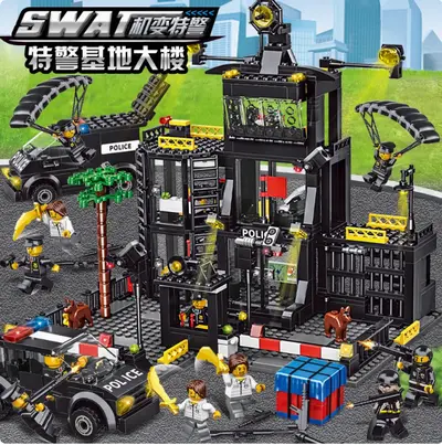 Police Car Building Blocks Set, High Difficulty, Small Pieces DIY - 12