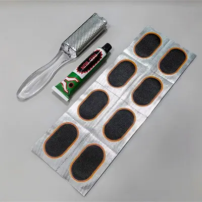 Tire Repair Patch Glue and Repair Kit for Bicycles and Motorcycles - 7