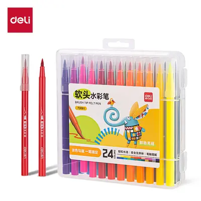 Deli 7067 çok renkli yıkanabilir sanat kalemi seti - 8