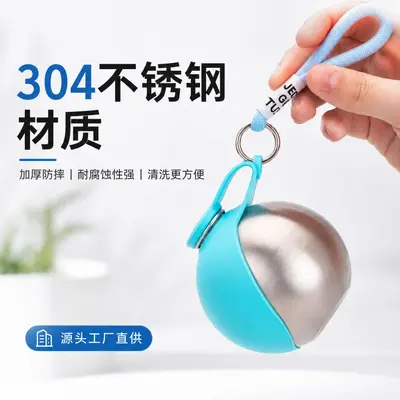 Portable Foldable Dog Water Bottle, 304 Stainless Steel with Hook - 4