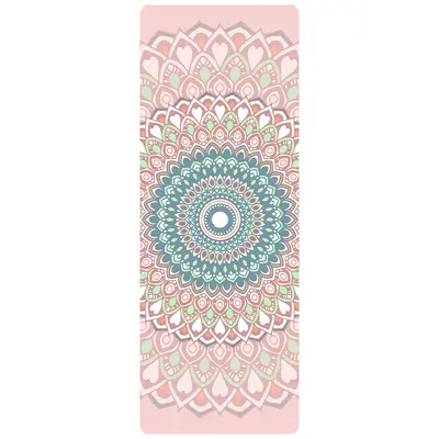 1.5mm yoga matı ultra ince, baskılı, süet kadife, kaymaz - 10