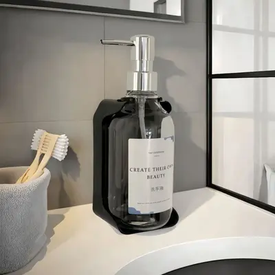Wall-Mounted Soap Dish Without Punching, Press Dispenser Bottle for Shampoo and Shower Gel - 12