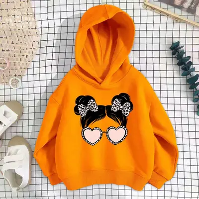 Mädchen Frühling Herbst Sweatshirt mit Cartoon-Motiv, dünne Baumwolle - 10