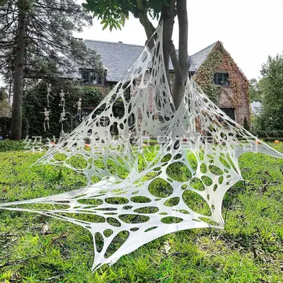 Grenzüberschreitend exklusiv für DIY-Halloween-Dekoration: Spinnennetz-Gaze, Mullstoff mit Löchern, elastischer Stoff, Spinnennetz-Gaze, Atmosphäre-Dekoration