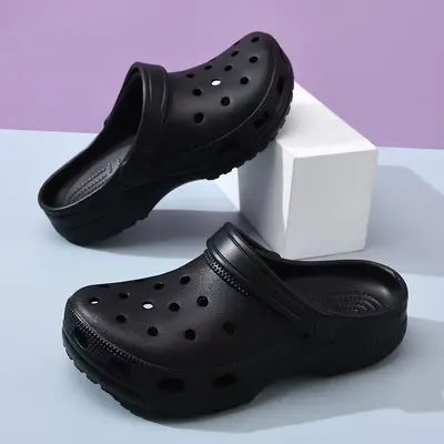 Cross Hole Shoes Flat Beach Sandals Star Classic Style Men's Women's Non-Slip Slides Raptor