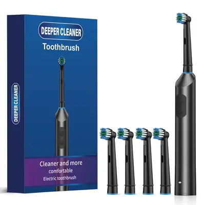 Electric Toothbrush, USB Rechargeable, Waterproof, Soft Bristle