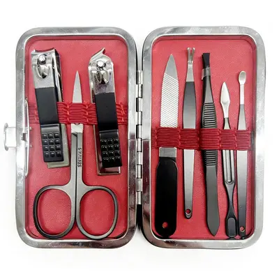 Nail care kit, 8-piece, multi-color, customizable - 9
