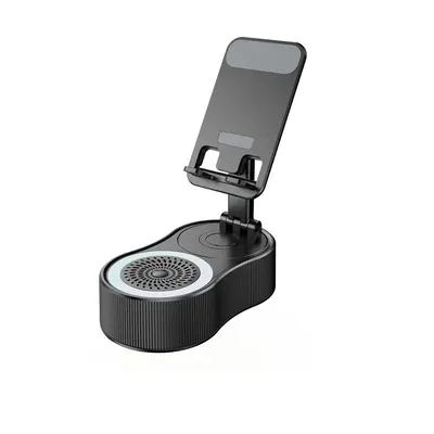 360 Derece Dönebilen Bluetooth Hoparlör, Telefon Tutucu ve Mini Ortam Işığı - 7